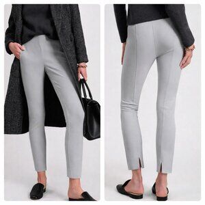 Banana Republic BR Standard Light Gray Silver Stretch Ankle Pants Work Pant